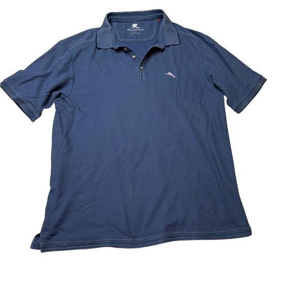 🏝️ Tommy Bahama Men’s Polo Shirt XL Blue Pima Cotton Blend Short Sleeve 🏝️ - Picture 1 of 6